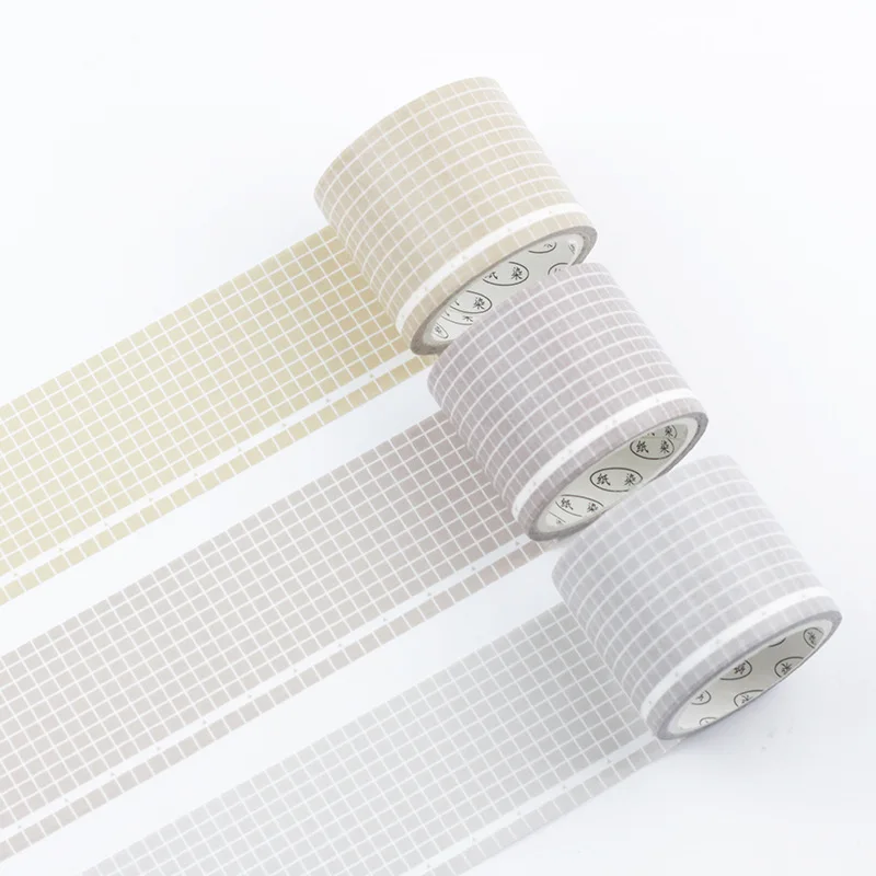 

Japanese Decorative Grid Journal Paper Decorative Masking Washi Tape Stickers Scrapbooking Cute Stationary School Supplies