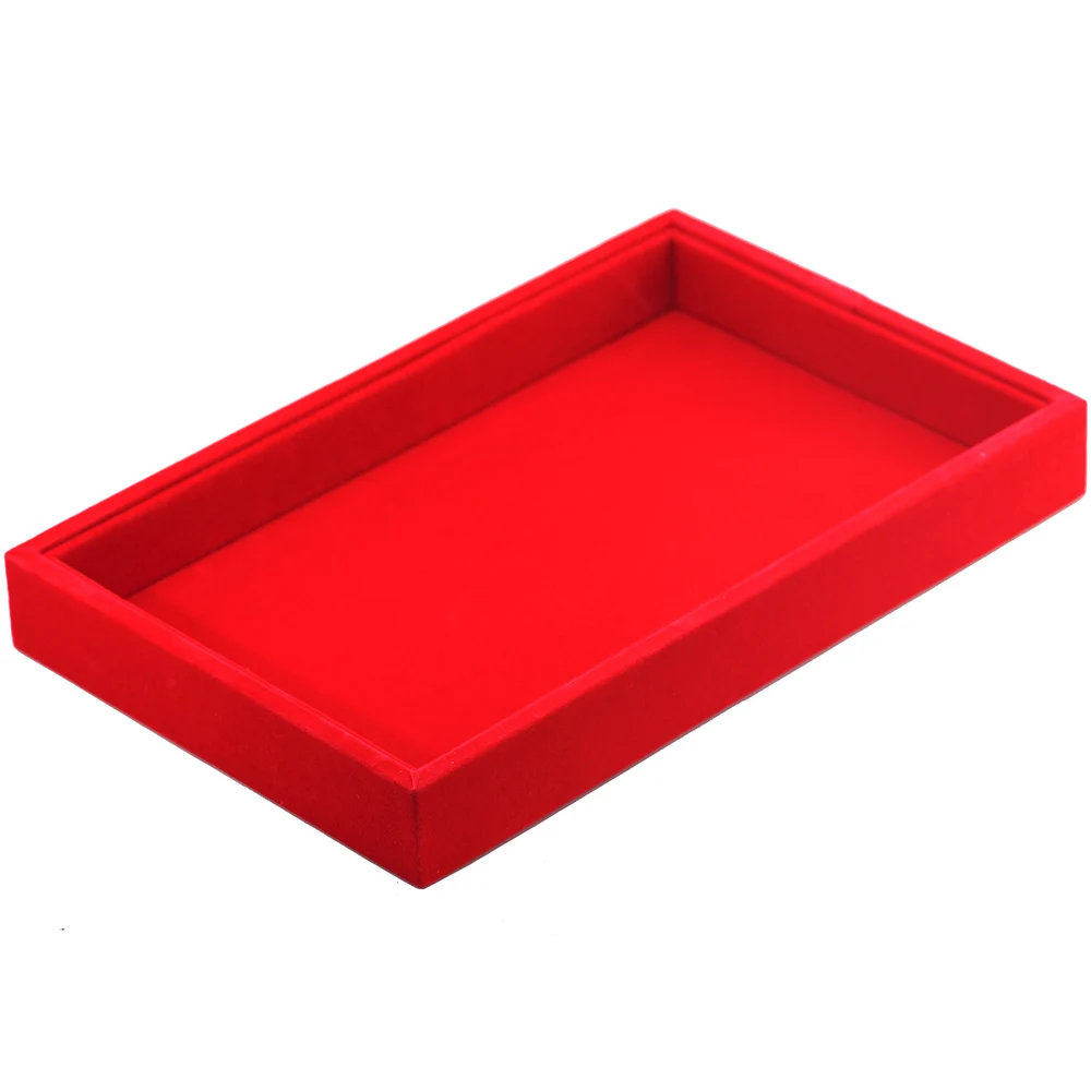

MMS 6Colors Velvet Cufflinks Necklace Jewelry Display Box for Business Show 1.1x8.66x5.7 inch Gift Packing