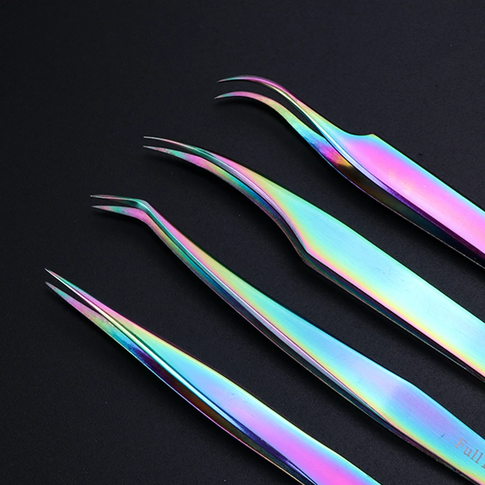 

1pcs Chameleon Design False Eyelash Nipper Curved Eyebrow Tweezer Nail Rhinestone Picker Makeup Manicure Tools LAFB1-4