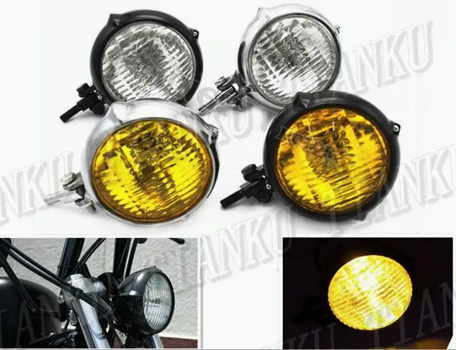 Motorcycle Headlight Retro For Yamaha VStar 400 650 1100 1300 Virago Xv 250 535 750 Road Star Custom Chopper Cruisers |