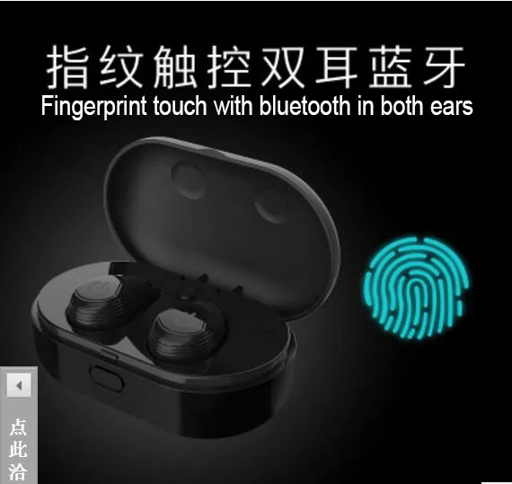 

Waterproof fingerprint touch new earphone swimming run true wireless TWS two-ear bluetooth headset mini super smal free shipping