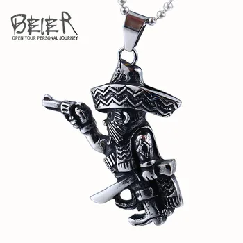 

BEIER 2018 new Design stainless steel pendant necklace or man punk Danish Club jewelry cool wholesale price BP8-242