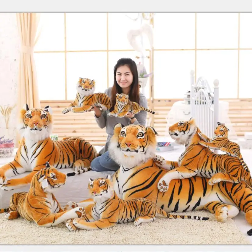 Hot Simulation Tiger Doll Siberian Tiger Car Home Furnishings Stuffed