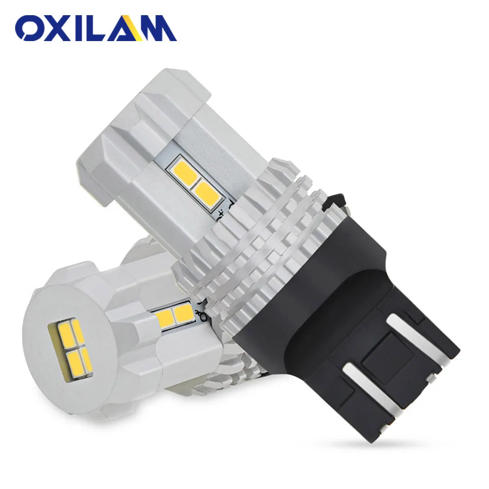 2 шт. светодиодный светильник T20 7440 7443 W21 5 Вт W21W WY21W 3020 12SMD дневные ходовые огни стоп
