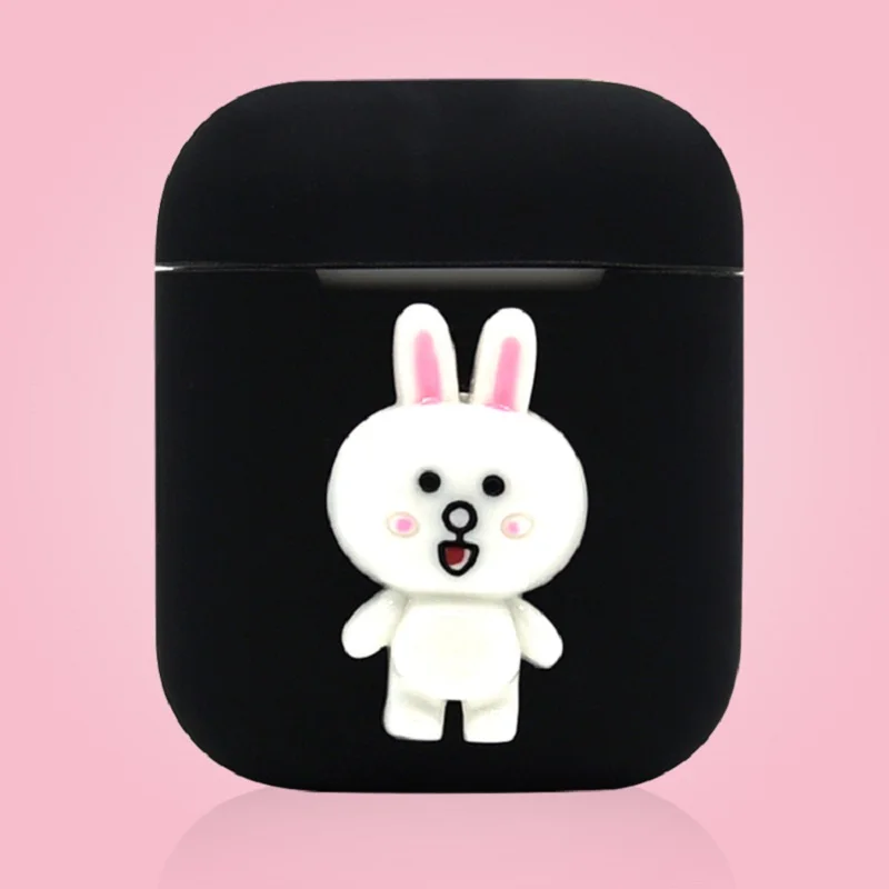 Мультфильм airpods силиконовый чехол с брелком для Apple Обложка защитный