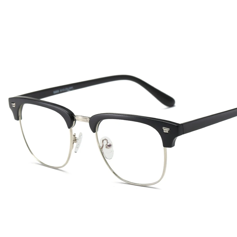 AORON бренд TR90 анти голубой луч прозрачные линзы поддельные очки защитные очки титановая оправа для чтения компьютерные очки для женщин и мужчин - Цвет оправы: 1