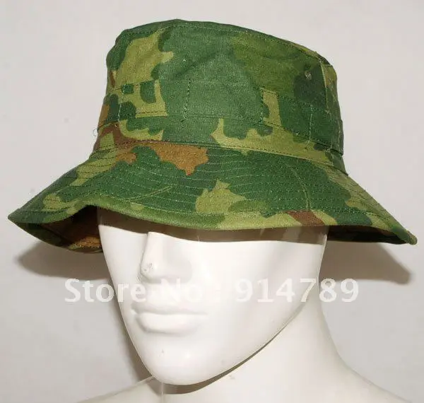 VIETNAM WAR MITCHELL CAMOUFLAGE CAMO BOONIE BUSH HAT IN SIZE-32196