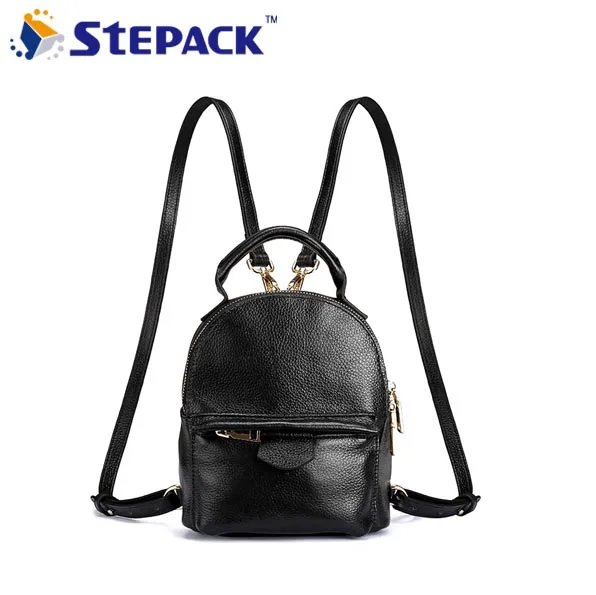 

New Style Genuine Leather Wome Backpack Mutlifunction Black School Bags For Girls Rucksack Mochila Feminina WMB0218