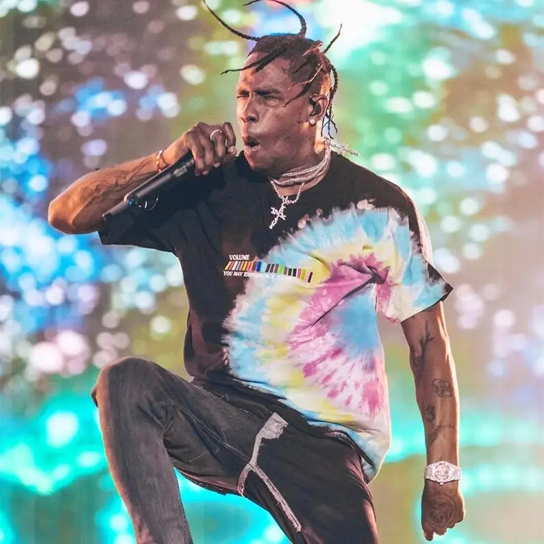 ASTROWORLD футболка принтом Трэвиса Скотта смайлик вареный с логотипом туман Vetements