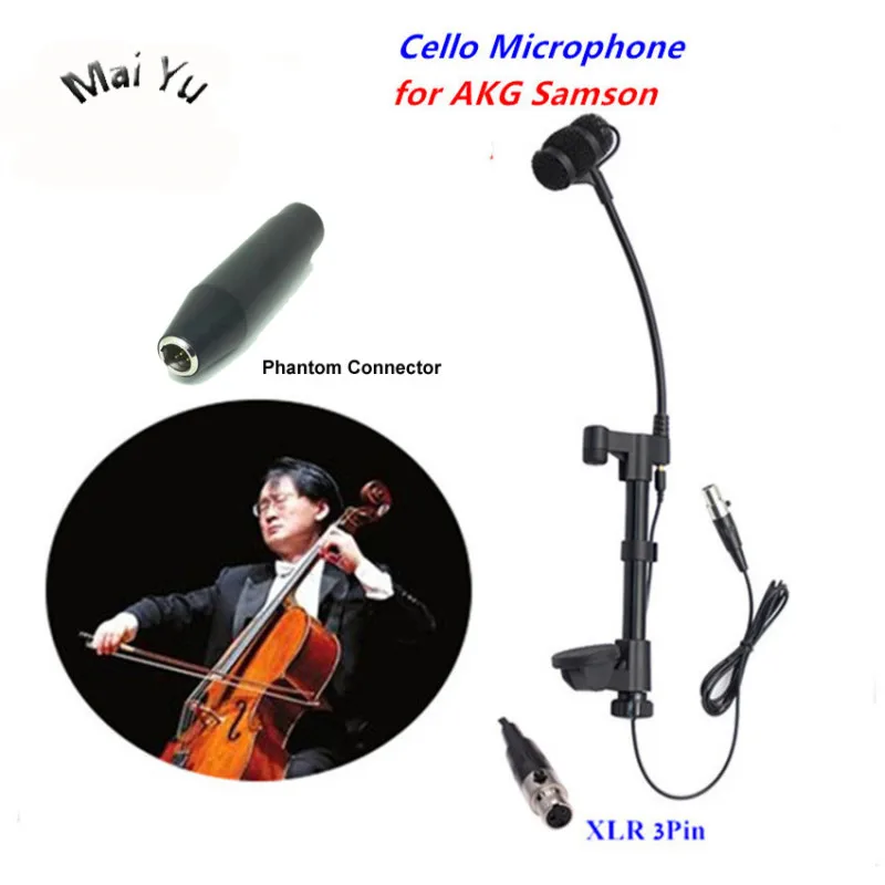 Professional музыкальный инструмент микрофон cello конденсаторный микрофон Condensador для AKG Samson беспроводной системы Mini XLR 3Pin