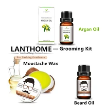 Шт. 3 шт. натуральный для мужчин борода масло Кондиционер Бальзам для бороды рост укладки органические усы воск Марокко чистый аргановое масло