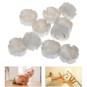 

10pcs EU Power Socket 2 Hole Electrical Outlet Baby Safety Plug Protective Cover Safety Guard Protection Against Electric Shock