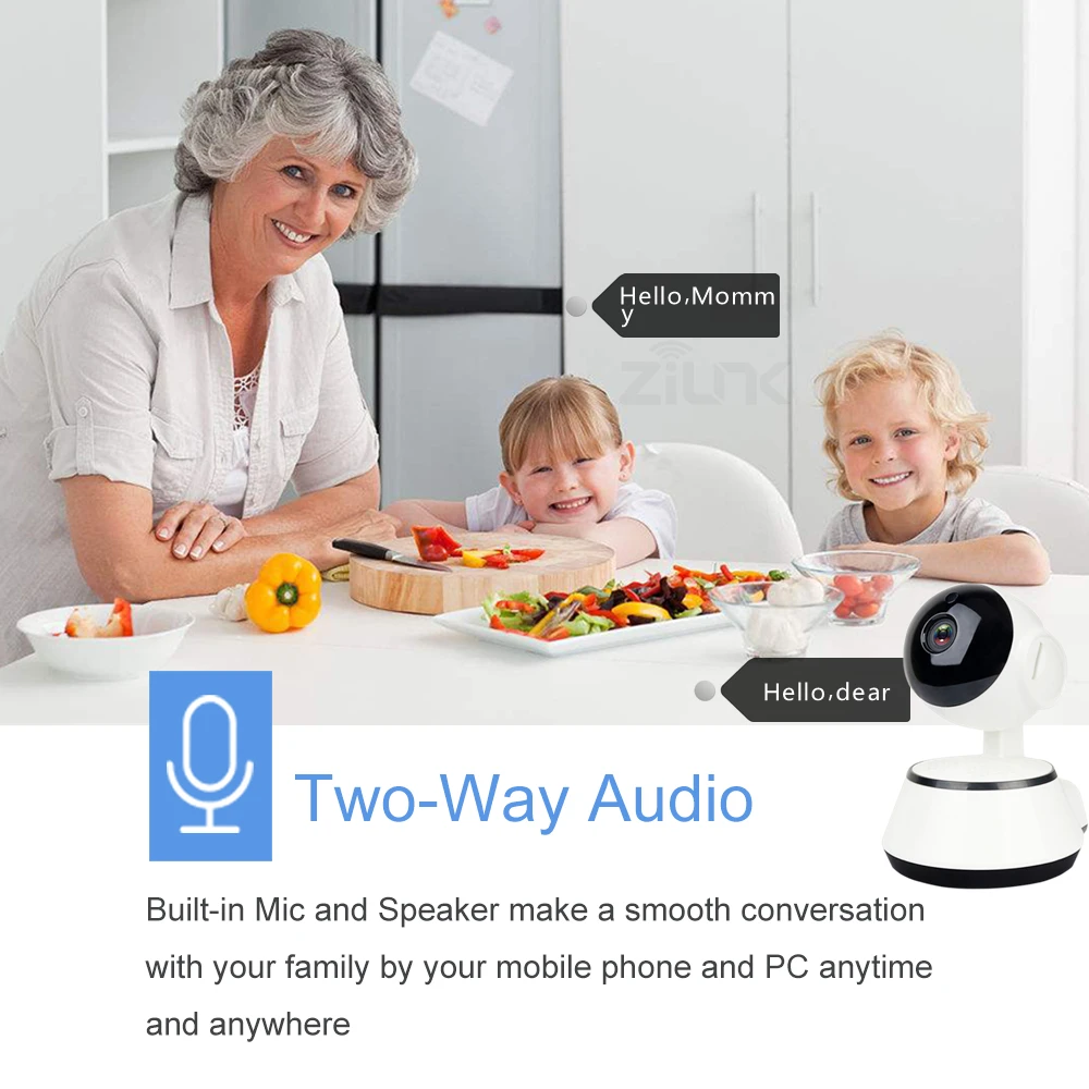  Mini di Sicurezza Wifi IP Camera Wireless Home Smart HD 720 P Telecamera di Sorveglianza A Due Vie 