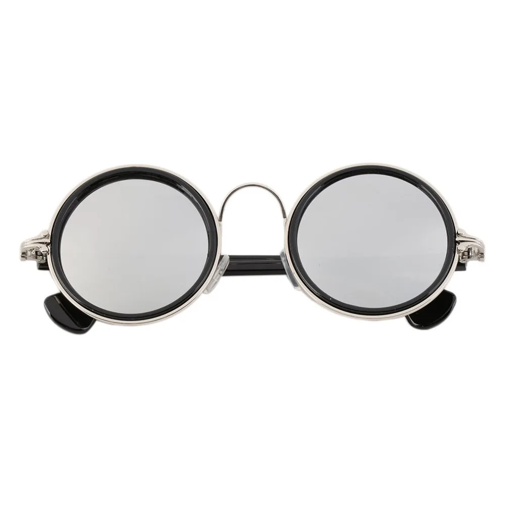 

Brand new 2018 Mirror Lens Round Glasses Goggles Steampunk Sunglasses Vintage Retro For men and women Round Mirror Lens Eyewear