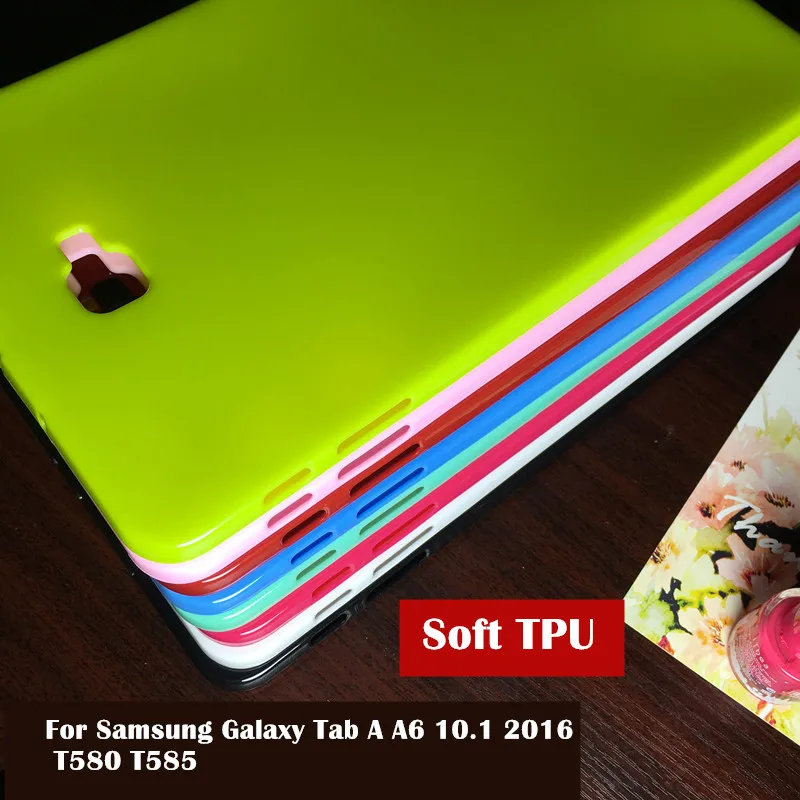 Цветной корпус для Samsung Galaxy Tab A A6 10 1 2016 T580 T585 SM-T580 T580N планшетный чехол из мягкого