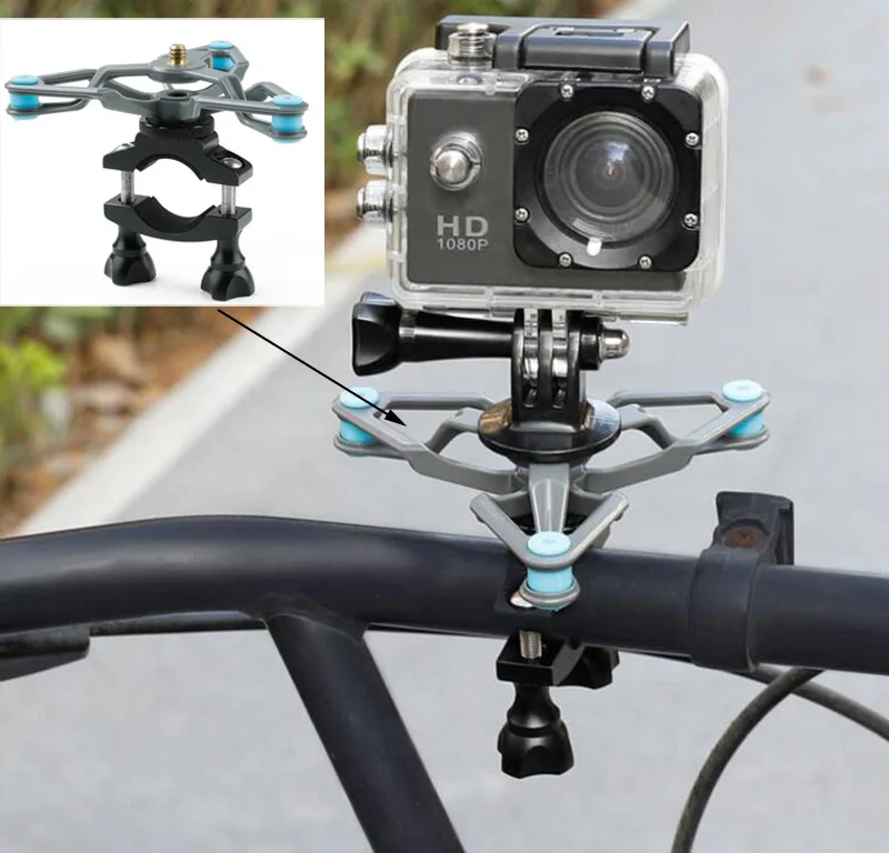 

Damping Bicycle Mount Bike 15-31mm Handlebar Tripod Holder Clamp Support For Gopro Hero 7 6 5 4 SJCAM SJ4000 Xiaomi Yi 4K Cam