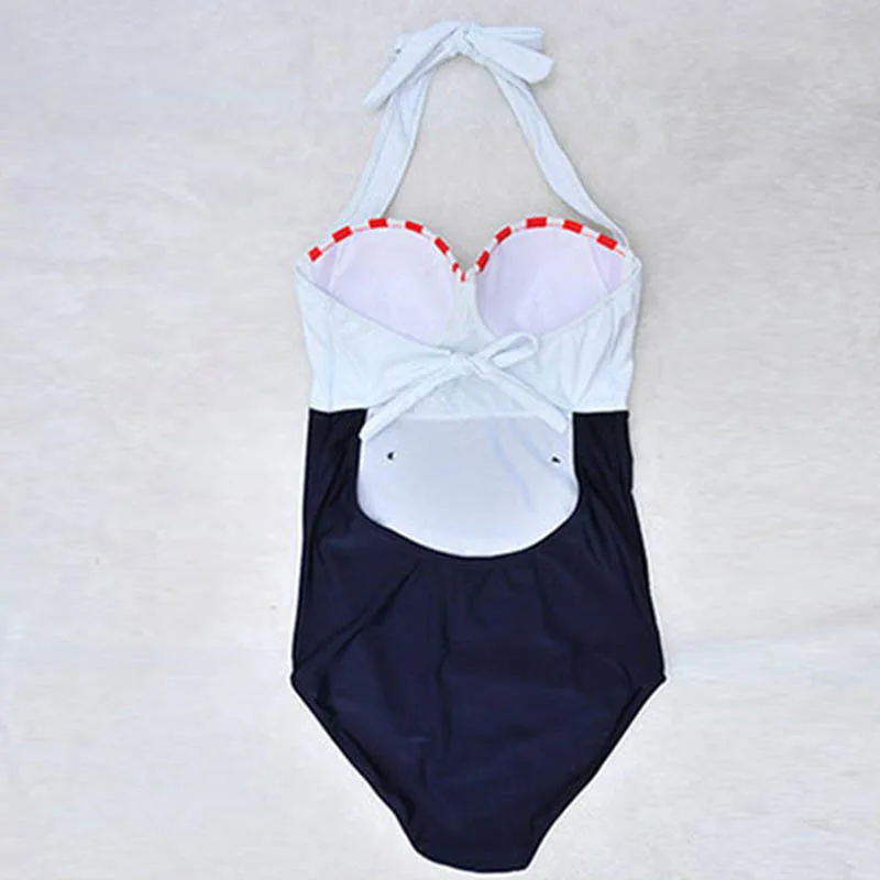 NODELAY Sexy One Piece Swimsuit Women 2019 Plus Size Push Up Swimwear Vintage Retro Beach Bathing Suits Monokini Spa Swim Wear
