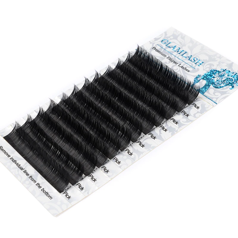 GLAMLASH в виде плоского эллипса накладные ресницы разделенные кончики форме