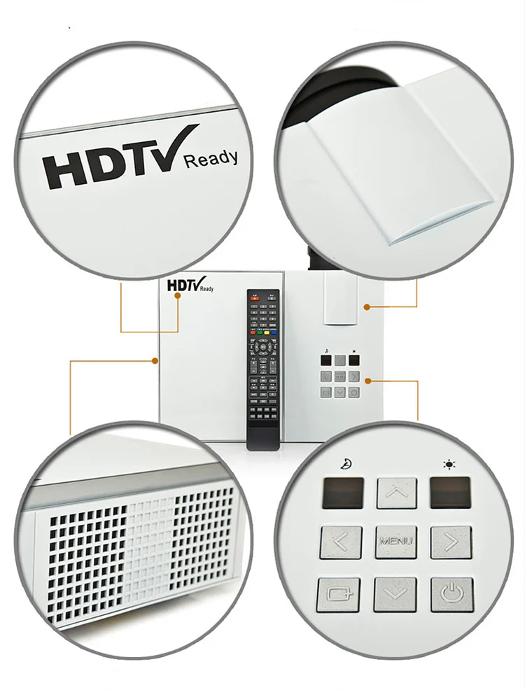 ByJoTeCH RS580 WIFI LED projector 1080P Proyector Android 6.0 Bluetooth With Tripod 10m HDMI Curtain Wall Bracket