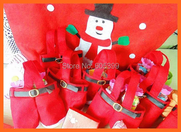 Высокое качество новая шерстяная ткань merry рождественские подарки Санта-штаны стиль рождественский подарок конфеты сумка для влюбленных/женитьба