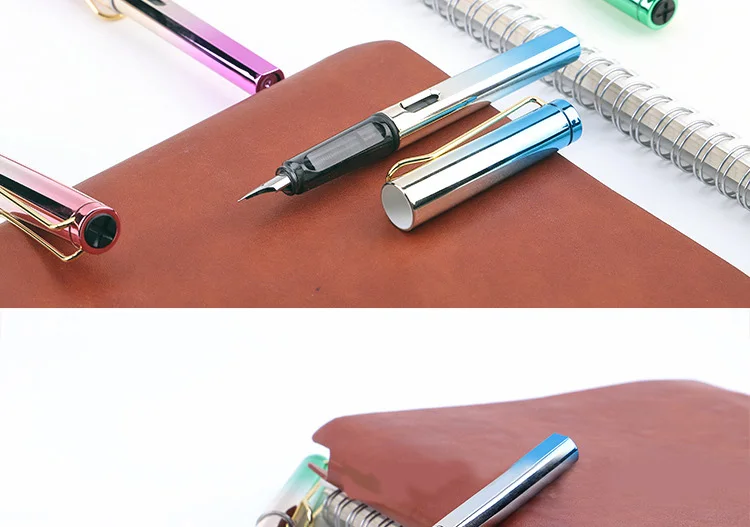 1 шт Роскошные перьевые ручки 0,38/0,5 мм Школьные офисные креативные градиентные Положительные ручки для детей Подарки Поставки корейские канцелярские принадлежности