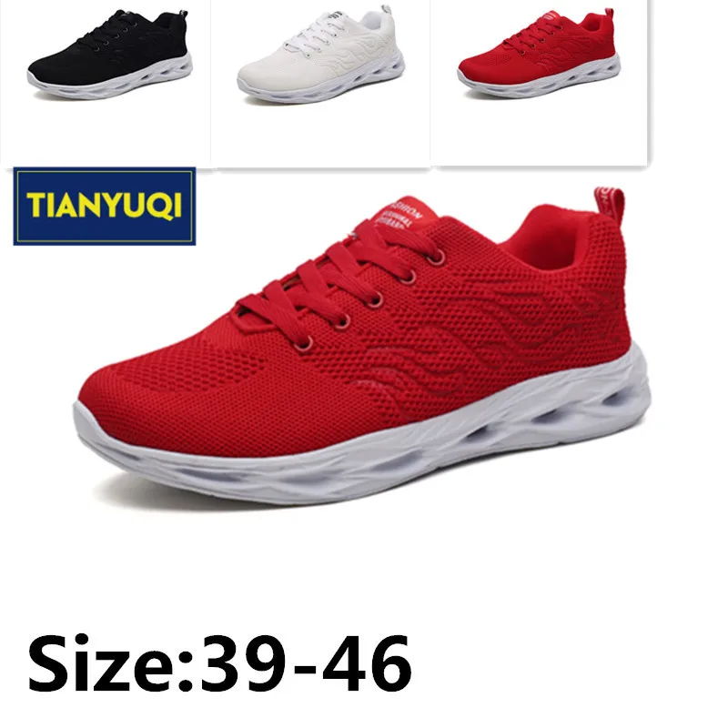 TIANYUQI Summer Men Running Shoes Breathable Mesh Sneakers Outdoor