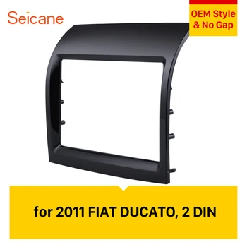 

Seicane Black 2 Din Car Radio Fascia Double Din Indash Fitting Mount Kit Adapter DVD Player Frame Panel For 2011 FIAT DUCATO