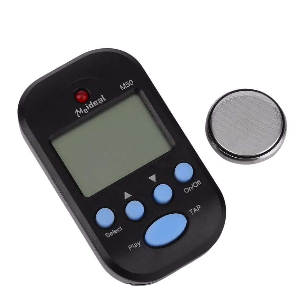 Meideal 1 Набор LCD цифровой Beat Tempo Мини метроном детали для гитары черные и аксессуары