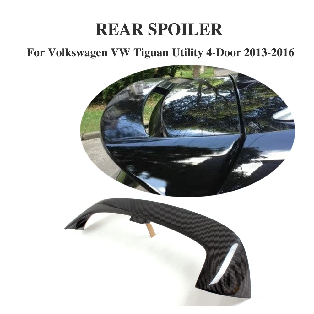 

Carbon Fiber Rear Roof Window Spoiler Wing Top Lip For Volkswagen VW Tiguan Utility 4-Door 2013-2016