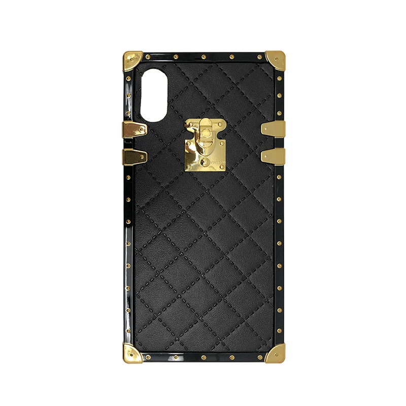 Superdope de cuero de lujo de la contraportada del teléfono para el iPhone 6 6 S 7 7 Plus brillo Fundas para iPhone X XS XR MAX ojo maletero Coque