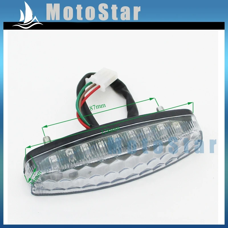 

12V LED ATV Rear Tail Brake Light For 50cc 70cc 90cc 110cc 4 Wheeler NST Sunl Taotao Roketa Kazuma Chinese Quad