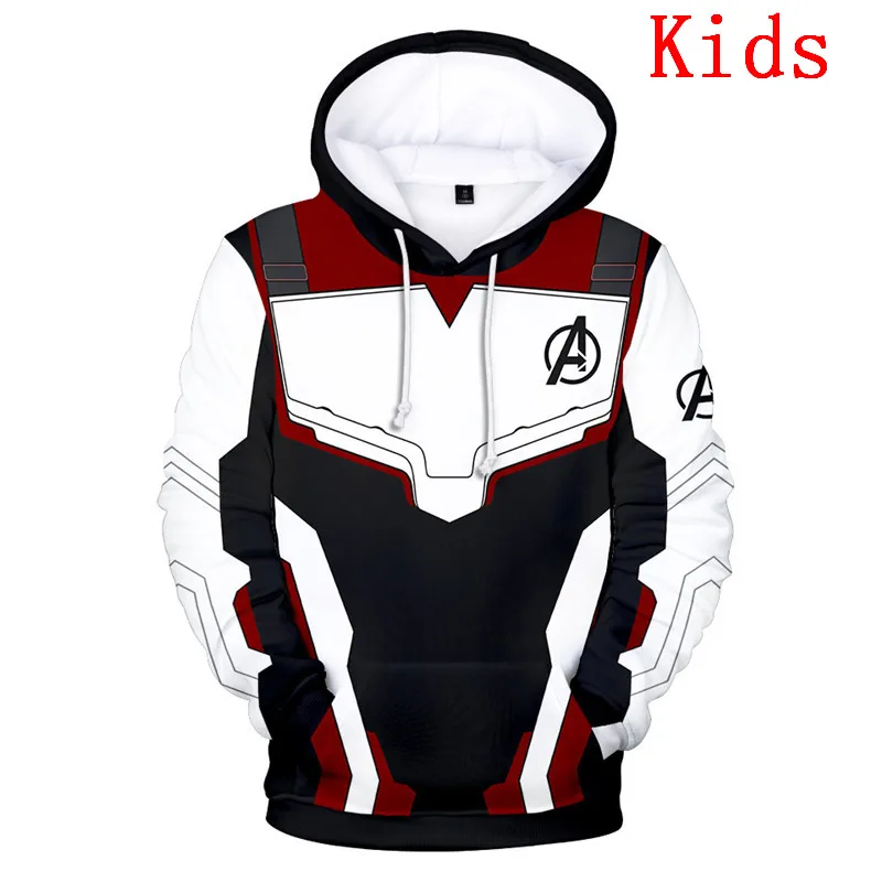 Children Avengers Endgame Quantum Realm Captain America Hoodies Cosplay Costume Kids Sweatshirt Superhero T shirt Coat Girls Boy