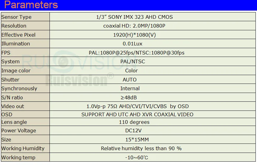 AHD MINI 1080 P/2MP 4 в 1 широкоугольная камера видеонаблюдения SONY IMX 323 сенсор для домашней безопасности камера видеонаблюдения
