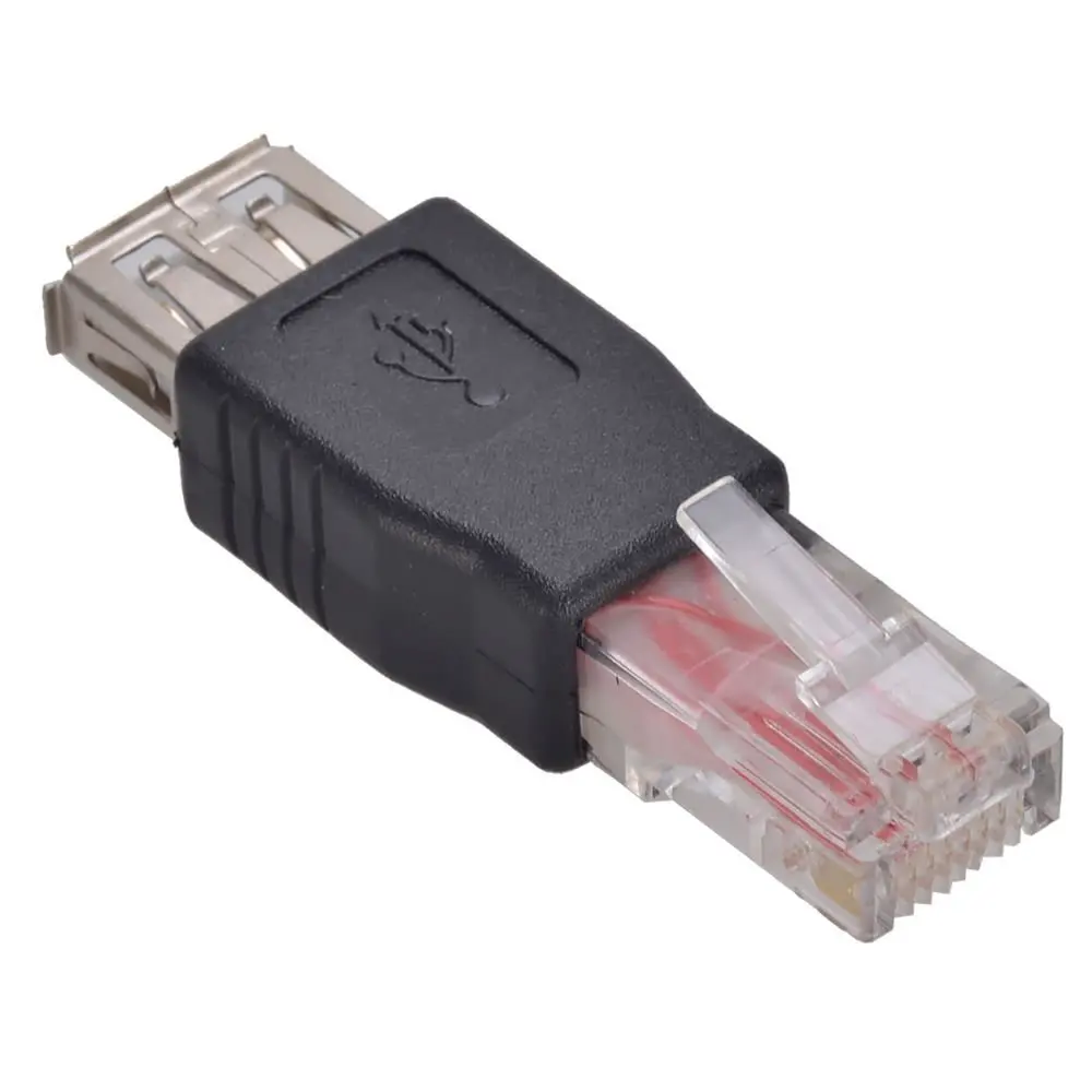 USB Hembra a Macho RJ45 Conector Adaptador en Cables de
