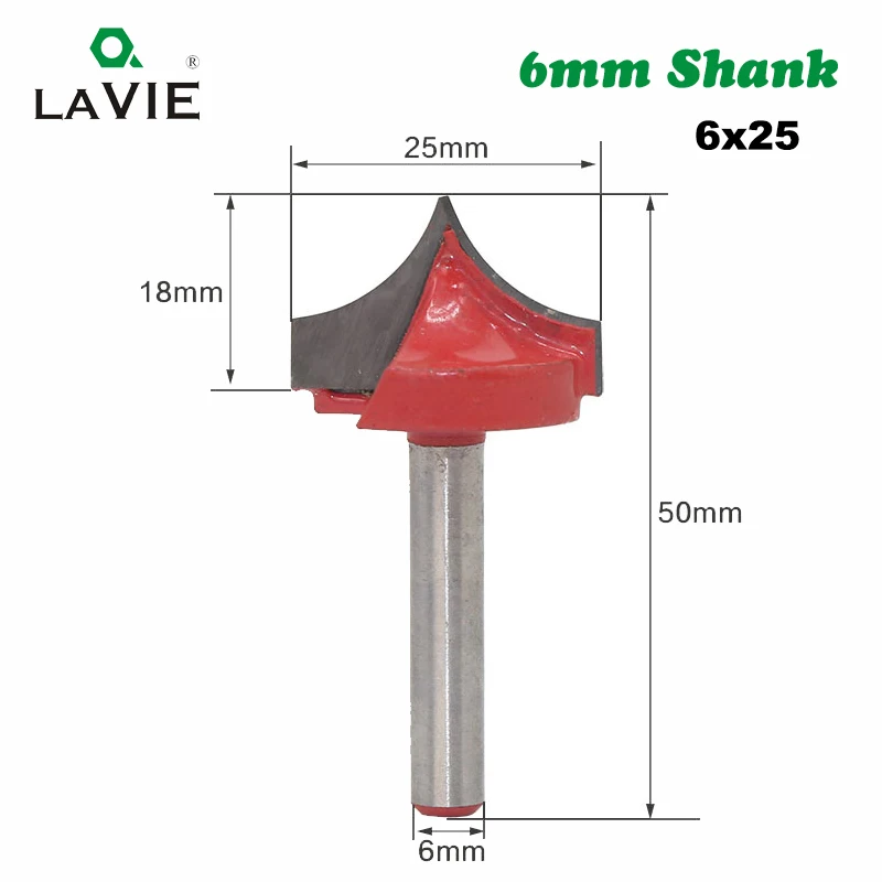 LA VIE 1 шт. 6 мм хвостовик ЧПУ круглый нос биты круглая точка резки Бит шейкер острый резак твердосплавные инструменты для деревообработки MC06006