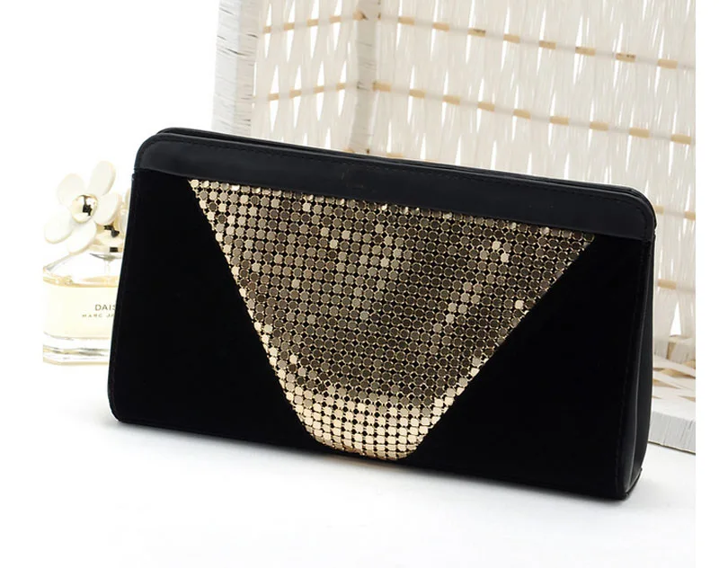 

Fashion Gold Aluminum Evening Bag Clutch Women Luxury Handbag Ladies Banquet Party Wedding Purse Wallet bolsa feminina