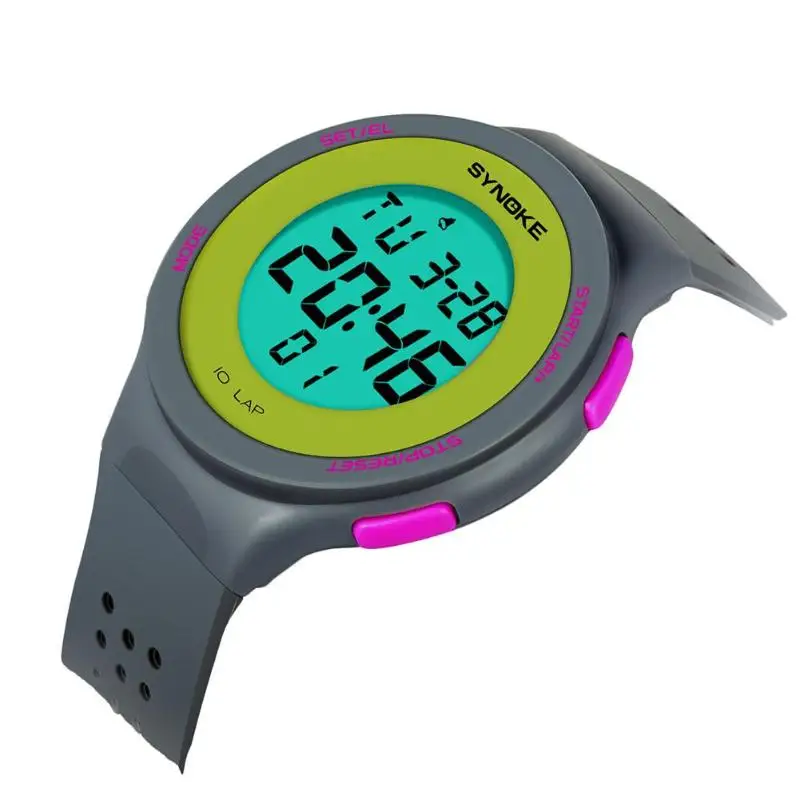 Светодиодные спортивные часы ультратонкие унисекс электронные цифровые спортивные водонепроницаемые светящиеся часы для подростков мужские цифровые часы для дайвинга 50 м