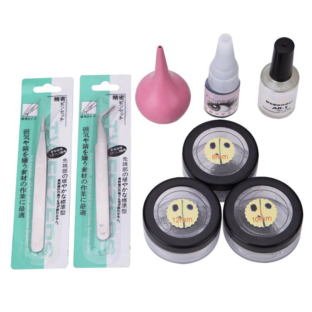 For Beginner 8pcs Eyelash Extension Kits Set False Lashes Tool Curl