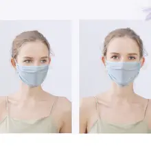 Летняя ледяная шелковая тонкая Солнцезащитная маска с открытым носом для велоспорта одноразовые нетканые медицинские маски