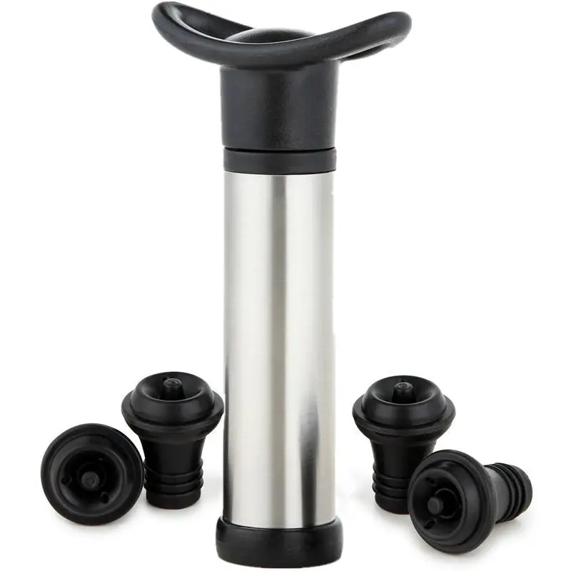 

Wine Saver Preserver Pump with 4 Vacuum Bottle Stoppers Wine Vacuum Pump Saver