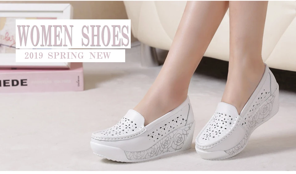 2019 Spring women flat platform sneakers leather suede moccasins shoes ladies casual shoes slip on flats (1)