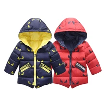 Hiver Nouvelle Vente Épais vers le bas Enfants Vêtements Chaud Coton Veste Enfants Veste De Noël Garçons Filles casaco infantil Manteaux À Capuchon