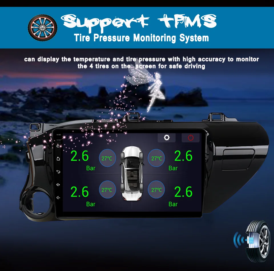 Clearance Android 9.0 Car DVD Player Autoradio for Toyota Hilux 2016 2017 2018 GPS Navigation Stereo Radio Vedio Bluetooth IPS Head Unit 4