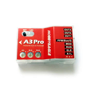 

1Set A3 Pro Six-axis Gyro & Stabilizer Rudder/Elevator/Aileron Servo Flight Controller Parts for RC Fixed Wing Aircraft