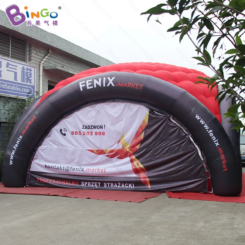  Customized digital print 7X7X4 Meters inflatable cube dome tent promotional inflatable dome tent fo