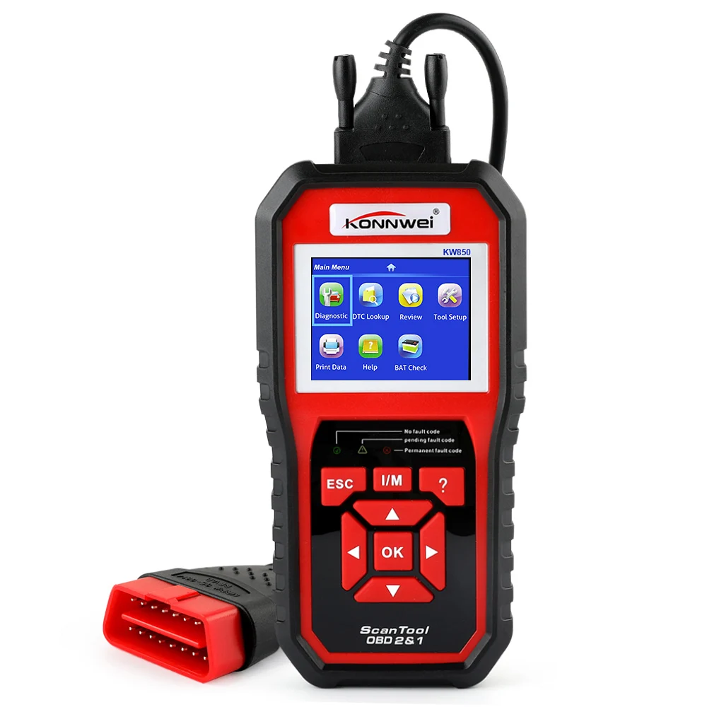 KONNWEI KW850 OBDII Автомобильный инструмент OBD2 нескольких языков товара Reader Сканер