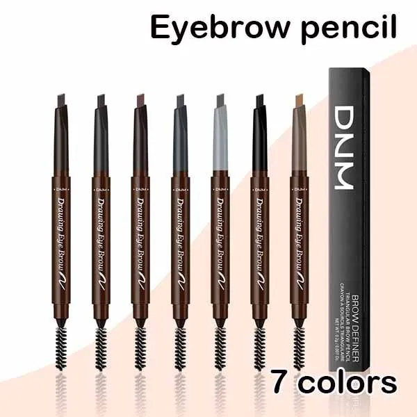 Натуральный 7 цветов двойной класса водонепроницаемый карандаши для бровей с кистью длительное пигменты черный серый коричневый бровей Eye Brow ручка