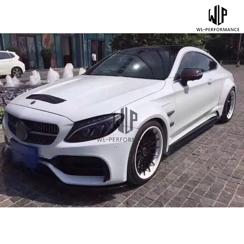 W205 C63 PD style High quality PU Unpainted Car body kits For Mercedes-Benz W05 C63 Coupe PD style Car Styling