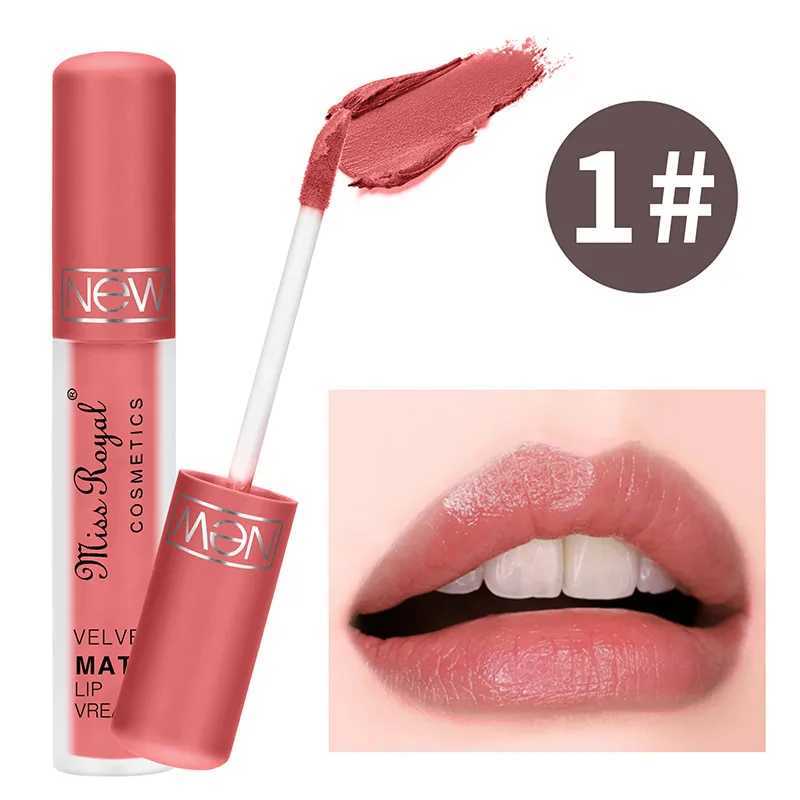 2019 12 colors Velvet Lipstick Liquid Matte Makeup Waterproof Long Lasting Matt Lip Gloss Pigment Beauty Makeup Charming Lips