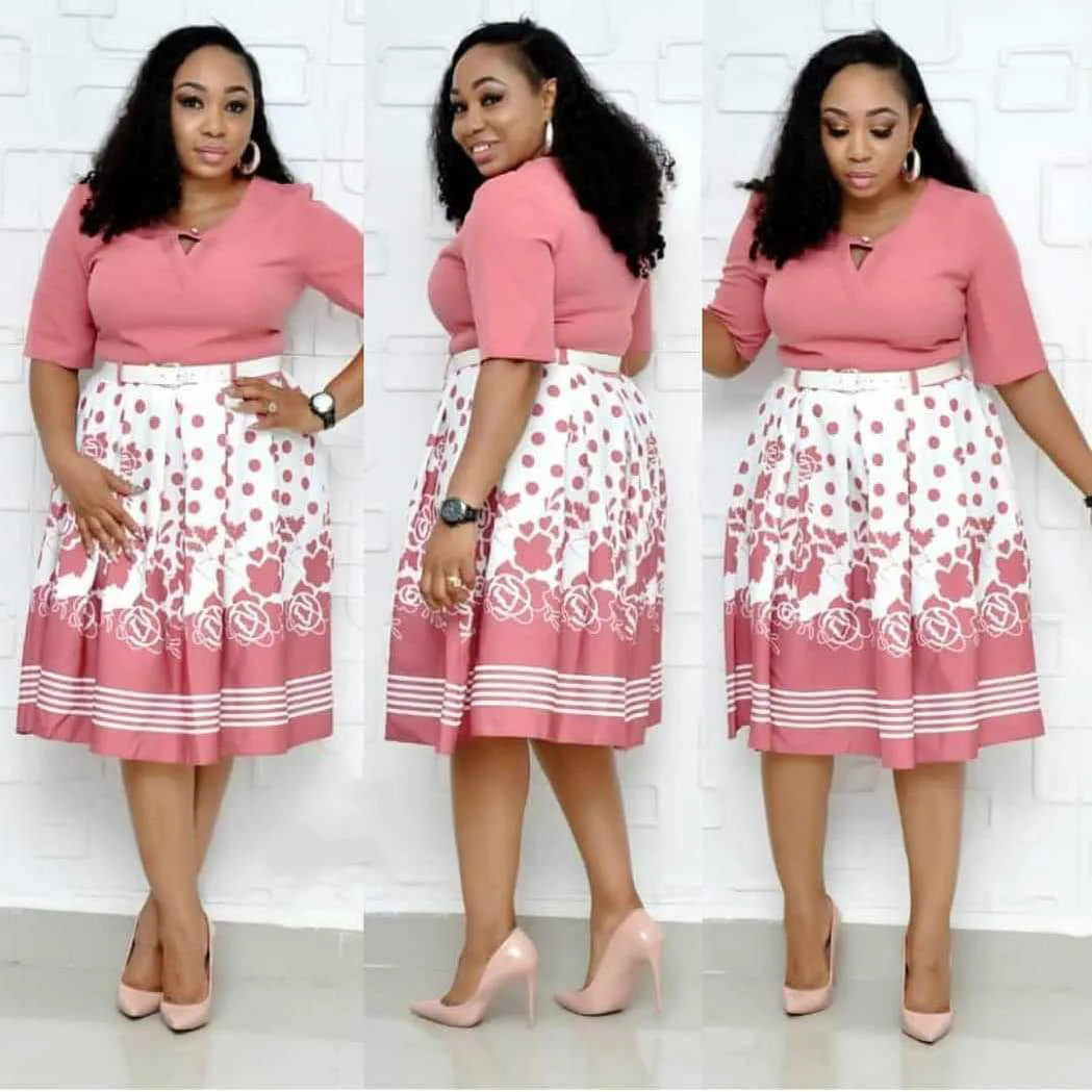 

2019 new arrival sexy fashion style african women printing plus size polyester dress L-3XL